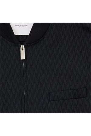 Black Jersey Bomber Jacket PAOLO PECORA | O051406939000